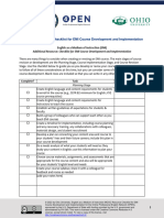 Checklist For EMI Course Development and Implementation