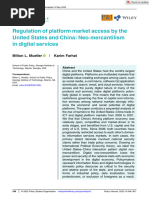 Policy Internet - 2022 - Mueller - Regulation of Platform Market Access by The United States and China Neo Mercantilism