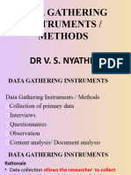 QUALITATIVE Data Gathering Instruments