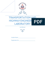 Transportation Engineering Lab Manual