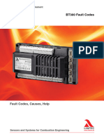 BT300 Fault Codes