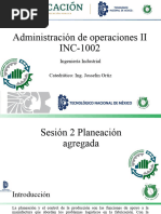 ADMINISTRACION DE OPERACIONES II INC-1002 Planeacion Agregada