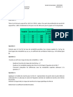 Exercices Théorie Financière