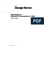 Introduction To Microsoft Exchange Server 2003: White Paper