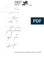 WORKSHEET Lines and Angles2