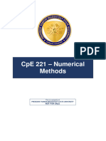 Cpe 221 - Numerical Methods: Not For Sale