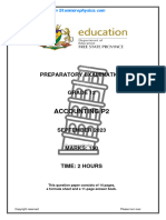 FS Accounting Grade 12 September 2023 P2 and Memo