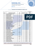 Open Instruments Price List