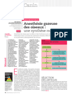 Anesthésie Gazeuse Des Oiseaux-Une Synthèse Méthodique