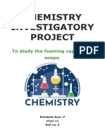 Chemistry Project - Foaming Capacity of Soap