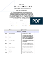 Basic Mathematics List - Part 1