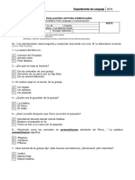 Evaluación Lectura Domiciliaria #3 (Kiwi)