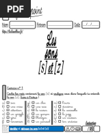 Les Sons S Et Z CM1