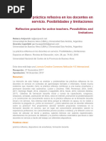 La Práctica Reflexiva en Los Docentes en Servicio