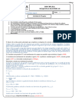 Atividade de Pesquisa MÁQUINAS ELÉTRICAS - Atualizada - 05.2022