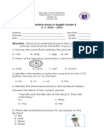 Quarterly Test - Q4 English 2