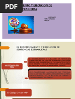 Reconocimiento y Ejecucion de Sentencias Extranjeras