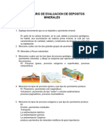 CUESTIONARIO DE EVALUACION DE DEPOSITOS MINERALES Angelica