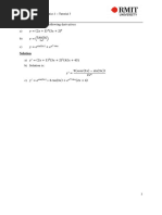 Tutorial 3 - Differentiation (Solution)