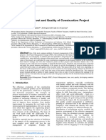 Control of Time Cost and Quality of Construction P