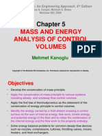 Mass and Energy Analysis of Control Volumes: Mehmet Kanoglu