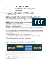 TRABALHO DISCURSIVO Bases Da Saude e Pesquisa para Atuacao em Fisioterapia