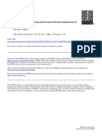 Stewart C. Myers: Interactions of Corporate Financing and Investment Decisions-Implications For Capital Budgeting