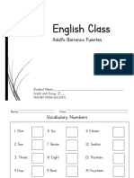 Cuadernillo de Trabajo Inglés 3° Grado 1st Trimester 2