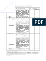 Protocolo para Evaluar La Reseña Descriptiva