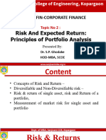 Unit No 2 Risk and Expected Return Principles of Portfolio Analysis