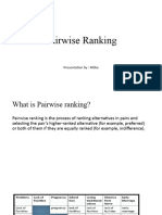 Pairwise Ranking: Presentation By: Ritika