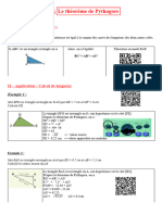 Cours Chapitre 4 Theoreme de Pythagore