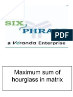 L21 - Maximum Sum of Hour Glass in Matrix