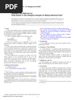 Total Sulfur in The Analysis Sample of Refuse-Derived Fuel: Standard Test Methods For