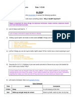 Physically Healthy - Sleep and Schedule