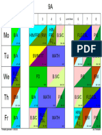 Mo Tu We TH FR: B/A Hin/Fre (RW) B.S/C HIN FRE (L) P/E Fle/Esl