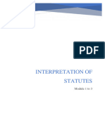 Interpretation of Statutes