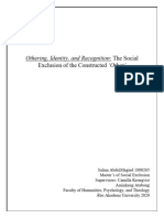 Abdul-Magied, Salma. (2020), Othering, Identity and Recognition. The Social Exclusion of The Constructed Other