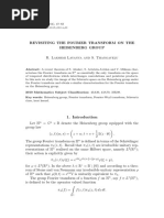 Fourier Transform On HN Properties