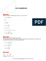 Nombres Complexes Exercices de Maths en Terminale 422