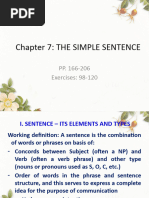 Session 6 - THE SIMPLE SENTENCE