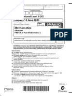 2306 9MA0-02 A Level Pure Mathematics 2 - June 2023