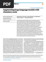 Augmenting Large Language Models With Chemistry Tools: Nature Machine Intelligence