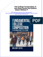 (Download PDF) Fundamental College Composition A Grammar and Style Guide 2Nd Edition Defeo William P Online Ebook All Chapter PDF