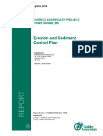 Erosion and Sediment Control Plan: Burnco Aggregate Project, Howe Sound, BC