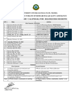 Fuotoke Revised Academic Calendar