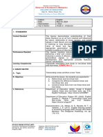 Lesson Plan On Transcoding Linear and Non-Linear Texts - Grade 8 - University of Southeastern Philippines