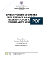 EFFECTIVENESS OF BANANA PEEL EXTRACT AS AN ECO FRIENDLY FLOOR WAX A QUANTITATIVE ANALYSIS. Stem 1