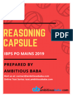 Reasoning Capsule For IBPS PO Mains 2019 PDF