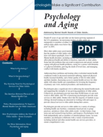 Psychology and Aging: Psychologists